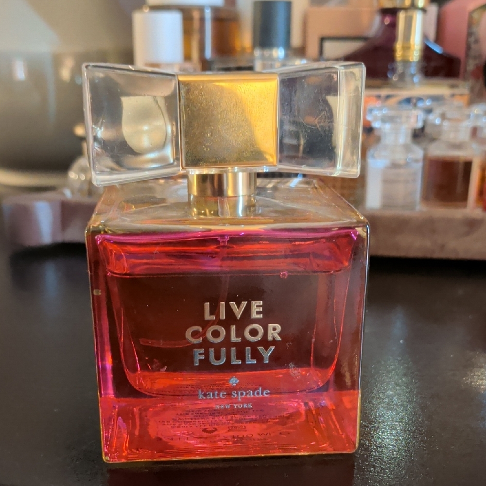 kate spade Live Color Fully Pink and Gold Perfume Bottle